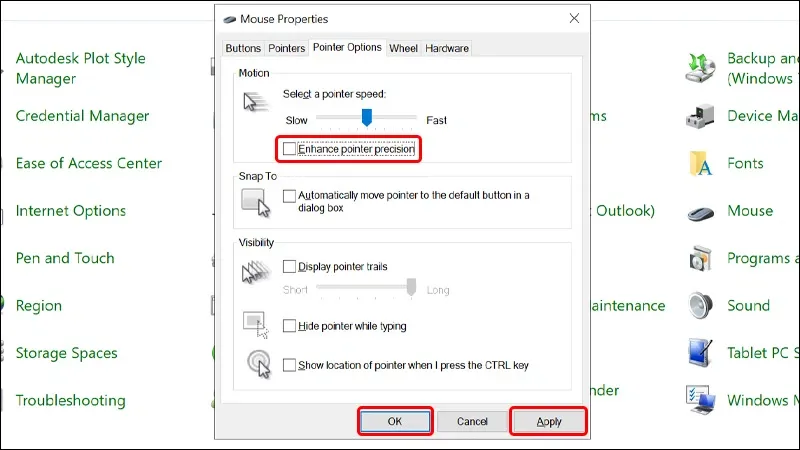 Cách tắt tăng tốc chuột trong Windows 10 & 11 siêu dễ