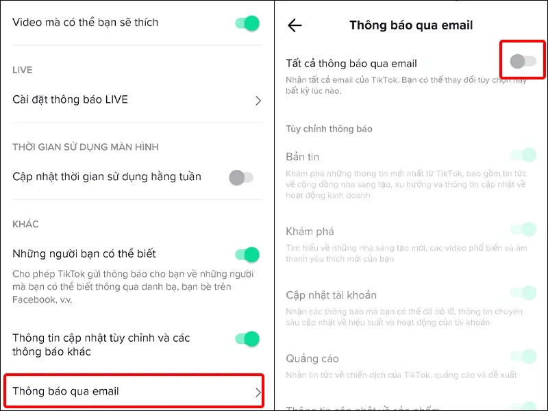 Cách tắt thông báo TikTok qua email đơn giản, nhanh chóng