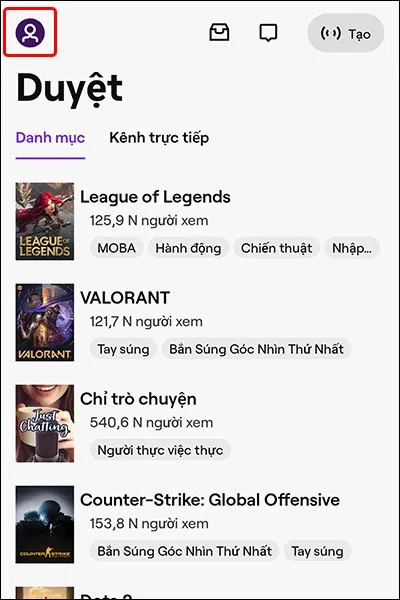 Cách tắt tính năng tự động phát video trên ứng dụng Twitch một cách đơn giản và nhanh chóng