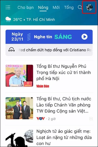 Cách tắt tự động phát video trên ứng dụng Báo Mới