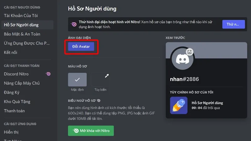 Cách thay đổi ảnh đại diện tài khoản Discord đơn giản, nhanh chóng
