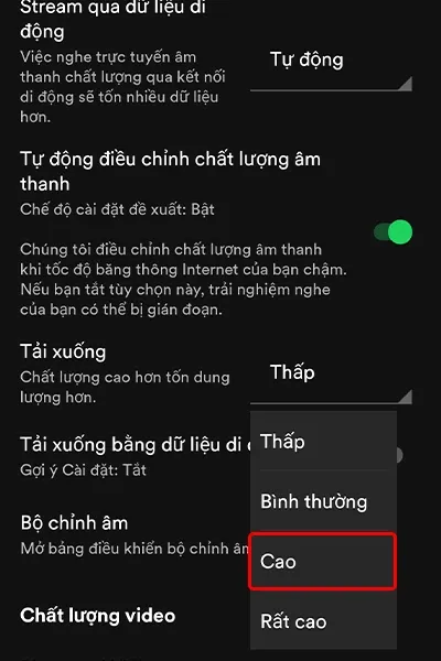 Cách thay đổi chất lượng âm thanh tải xuống Spotify trên điện thoại và máy tính cực dễ