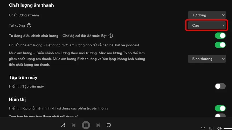 Cách thay đổi chất lượng âm thanh tải xuống Spotify trên điện thoại và máy tính cực dễ