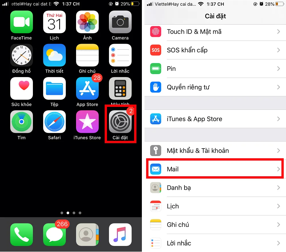 Cách thay đổi chữ kí trong Mail trên iPhone và iPad