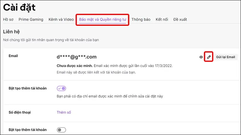 Cách thay đổi Email trên Twitch bằng điện thoại và máy tính cực dễ