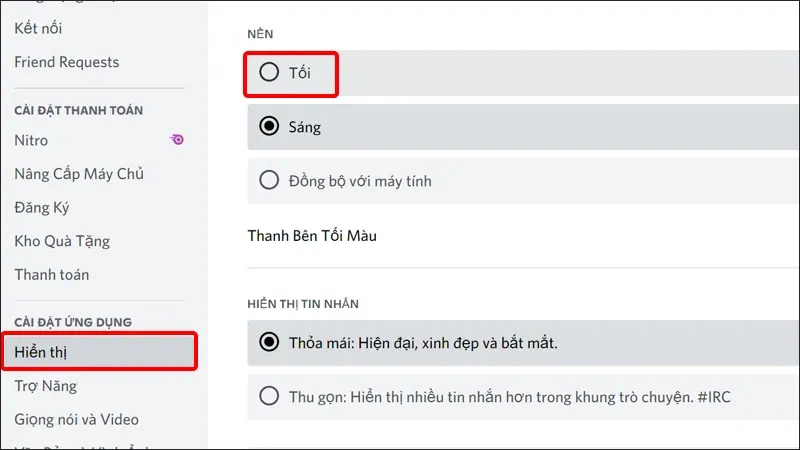 Cách thay đổi giao diện Discord sang nền tối cực dễ