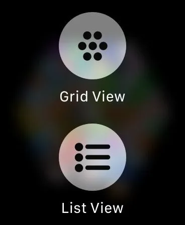 Cách thay đổi màn hình tổ ong sang dạng danh sách trên Apple Watch