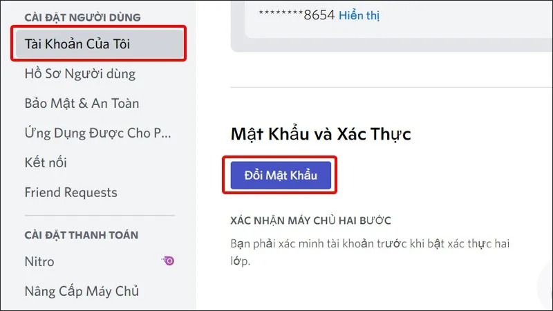 Cách thay đổi mật khẩu Discord cực đơn giản