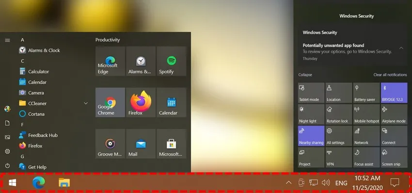 Cách thay đổi màu thanh Taskbar trên Windows 10