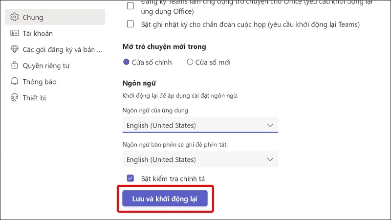 Cách thay đổi ngôn ngữ Microsoft Teams trên máy tính cực đơn giản