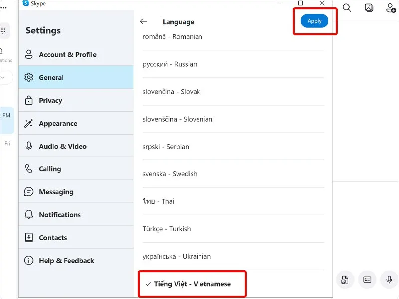 Cách thay đổi ngôn ngữ Skype sang tiếng Việt đơn giản, nhanh chóng