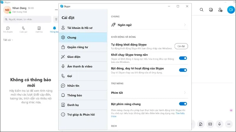 Cách thay đổi ngôn ngữ Skype sang tiếng Việt đơn giản, nhanh chóng