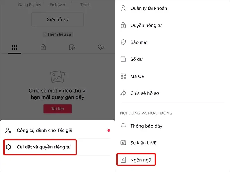 Cách thay đổi ngôn ngữ ứng dụng TikTok cực nhanh