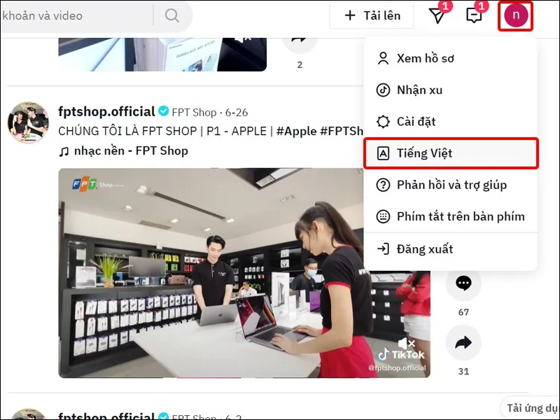 Cách thay đổi ngôn ngữ ứng dụng TikTok cực nhanh