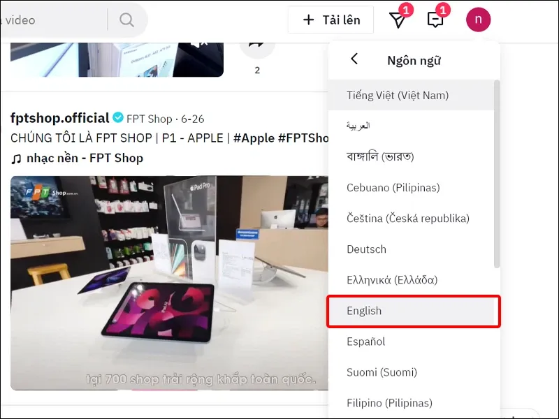 Cách thay đổi ngôn ngữ ứng dụng TikTok cực nhanh