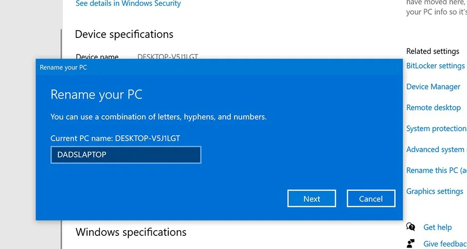 Cách thay đổi tên máy tính của bạn trong Windows 10