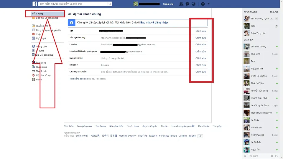 Cách thay đổi thông tin cá nhân Facebook