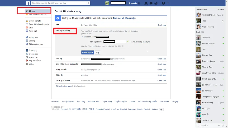 Cách thay đổi thông tin cá nhân Facebook