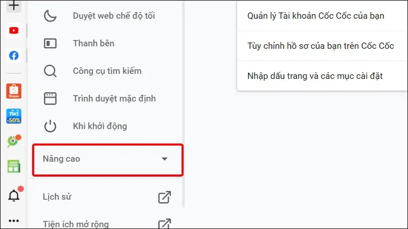 Cách thay đổi thư mục Download mặc định trên Cốc Cốc