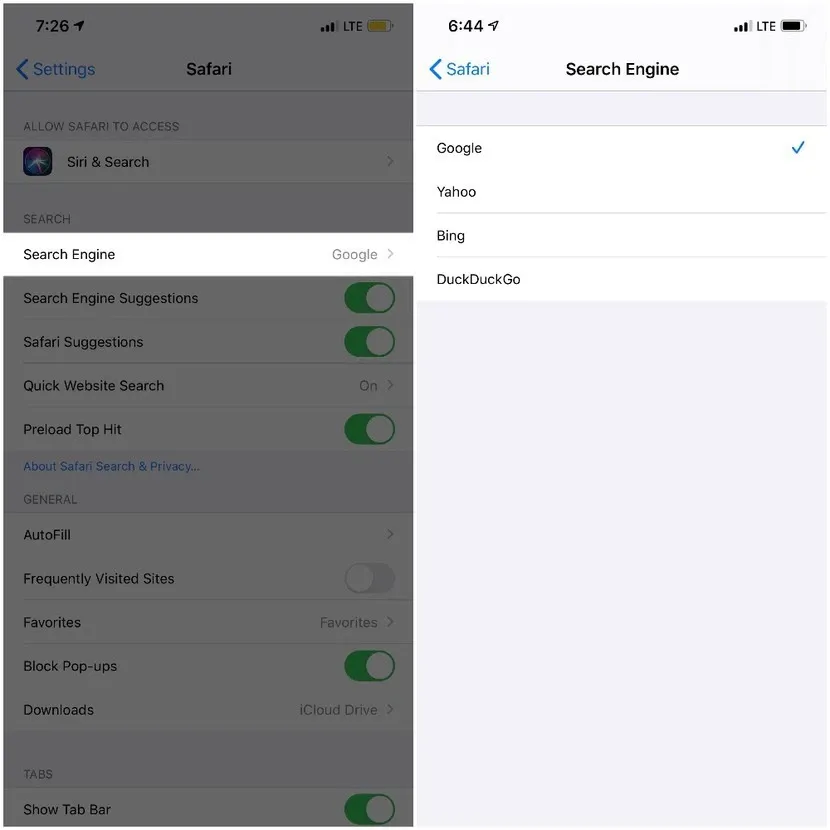 Cách thay đổi trình tìm kiếm mặc định của Safari trên iOS và macOS