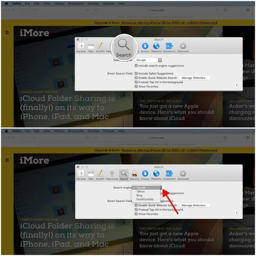 Cách thay đổi trình tìm kiếm mặc định của Safari trên iOS và macOS