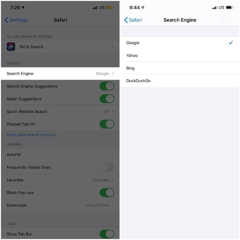 Cách thay đổi trình tìm kiếm mặc định của Safari trên iOS và macOS