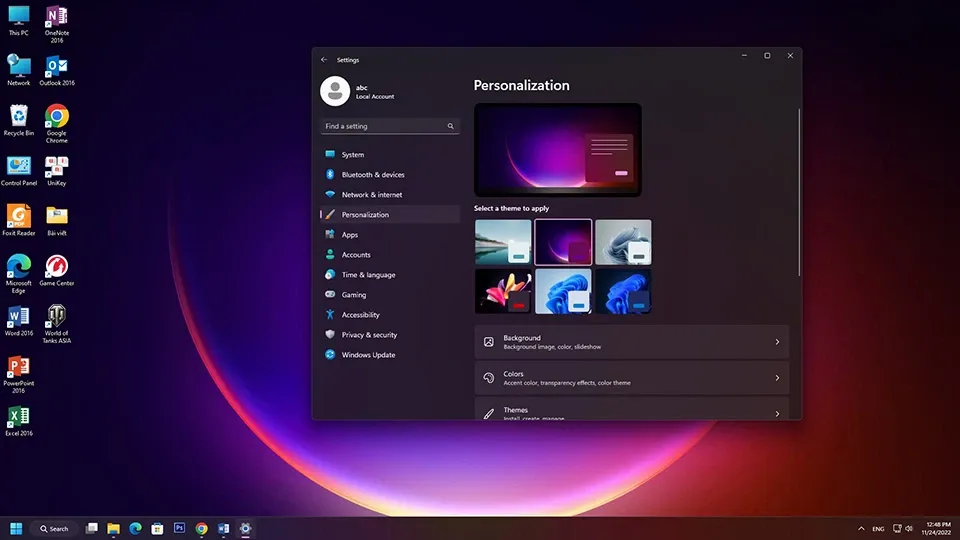 Cách thay đổi và tuỳ chỉnh theme trên Windows 11
