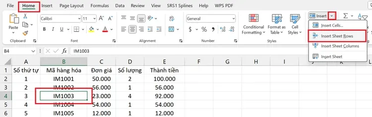 Cách thêm dòng trong Excel, thủ thuật đơn giản mà người dùng Excel cần phải biết