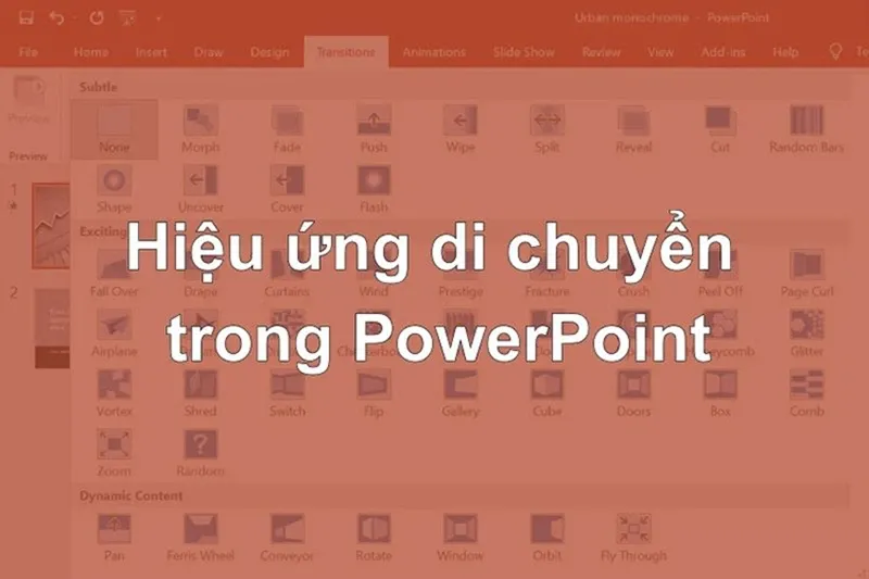 Cách thêm hiệu ứng di chuyển trong PowerPoint cho bản trình chiếu