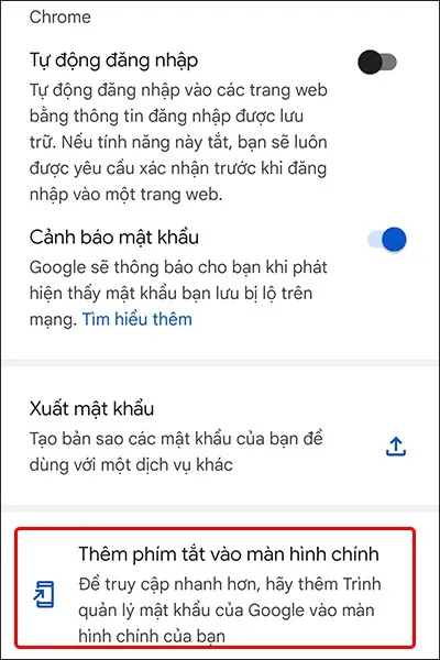 Cách thêm mật khẩu mới vào trình quản lý mật khẩu của Google trên Android