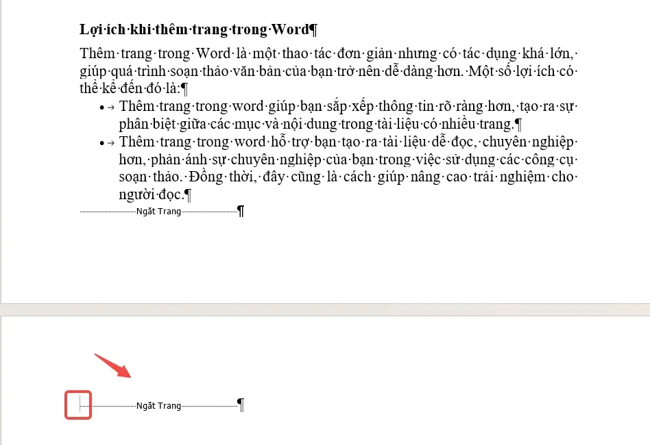 Cách thêm trang, tách trang trong Word trên điện thoại và máy tính