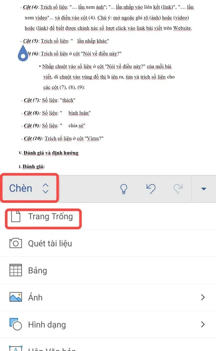 Cách thêm trang, tách trang trong Word trên điện thoại và máy tính