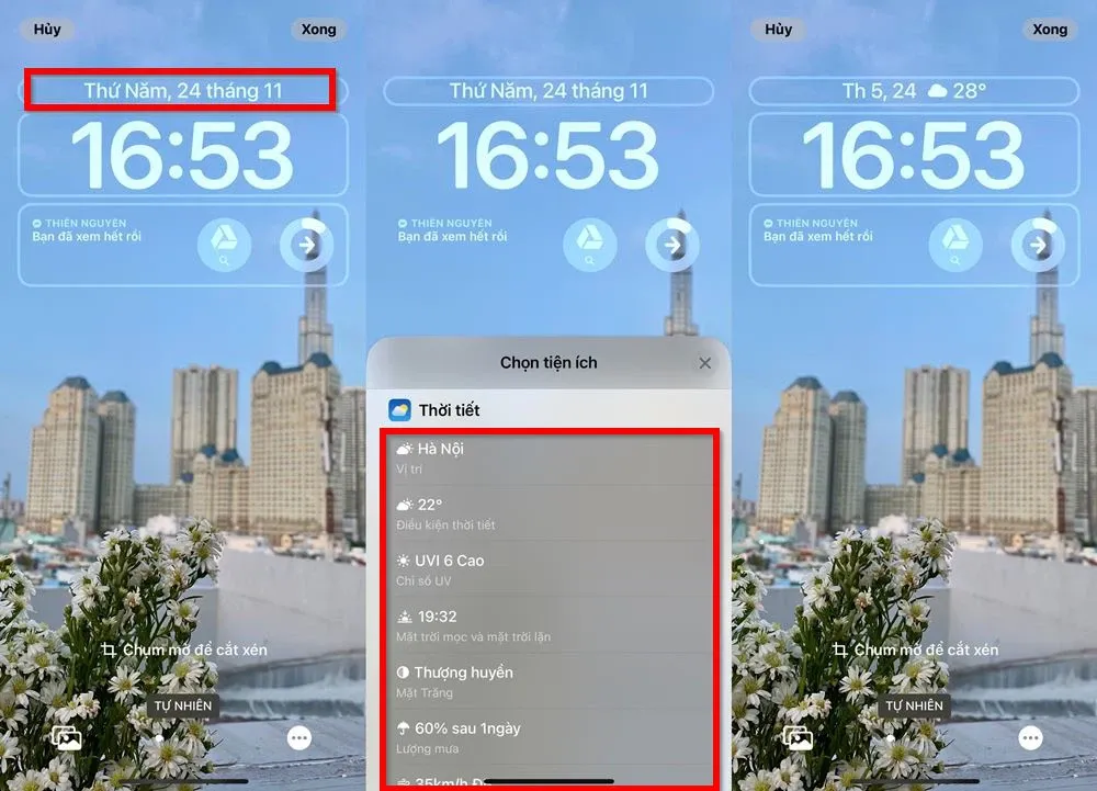 Cách theo dõi thời tiết ngay trên màn hình khoá iOS 16 dễ dàng nắm bắt được tình hình thời tiết