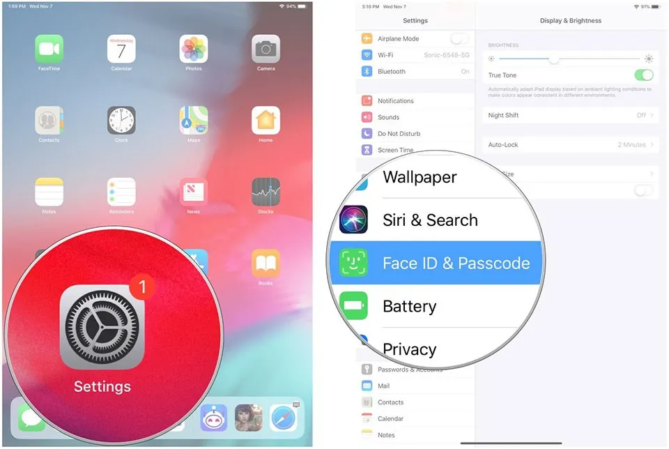 Cách thiết lập Face ID trên iPad Pro 2018