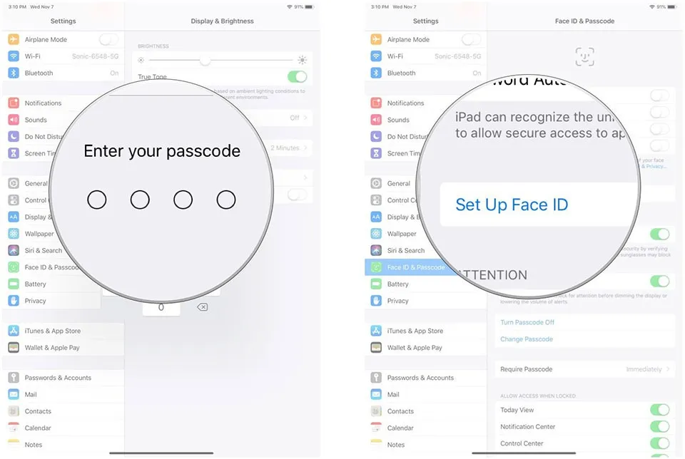 Cách thiết lập Face ID trên iPad Pro 2018