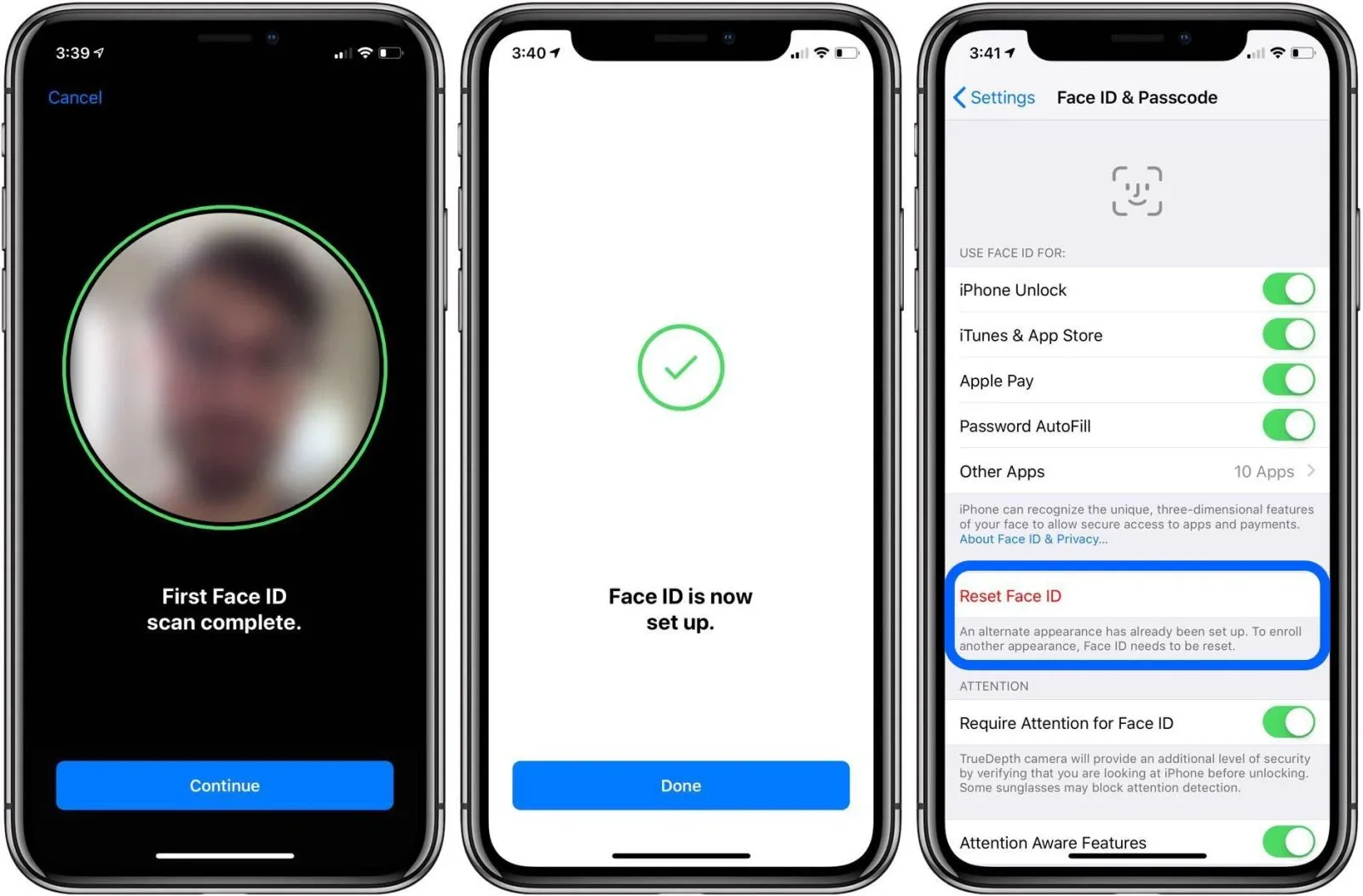 Cách thiết lập thêm người dùng Face ID trên iOS 12