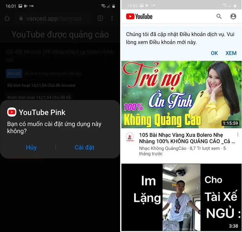 Cách tiết kiệm pin và khoác bộ áo màu hồng mộng mơ lên YouTube cho smartphone màn hình AMOLED