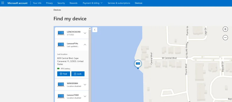 Cách tìm laptop Windows 11 bị mất bằng Find My Device