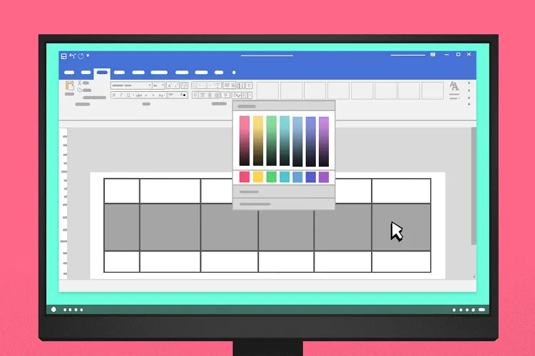 Cách tô màu bảng trong Word