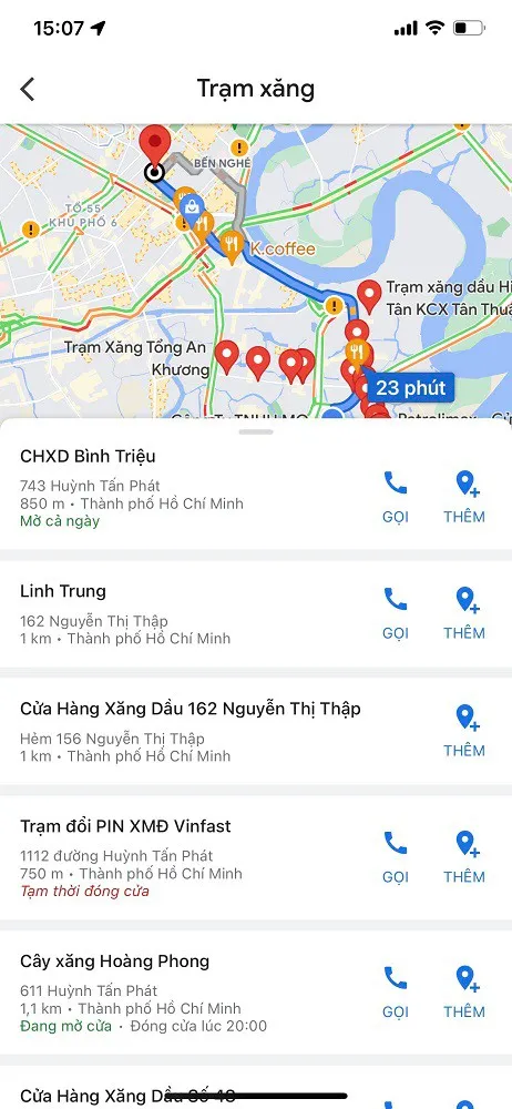 Cách tra cứu cây xăng gần đây nhất bằng Google Maps trên điện thoại cực kỳ tiện lợi