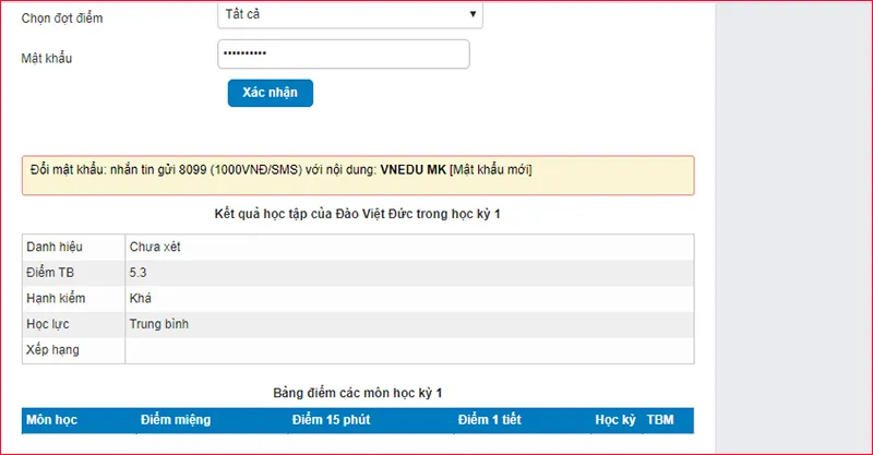 Cách tra cứu điểm của học sinh bằng vnEdu.vn trên điện thoại, máy tính