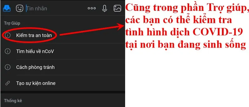 Cách tra cứu tình hình dịch COVID-19 trên Zalo