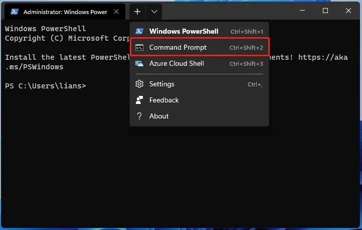 Cách truy cập Command Prompt (CMD) trên Windows 11