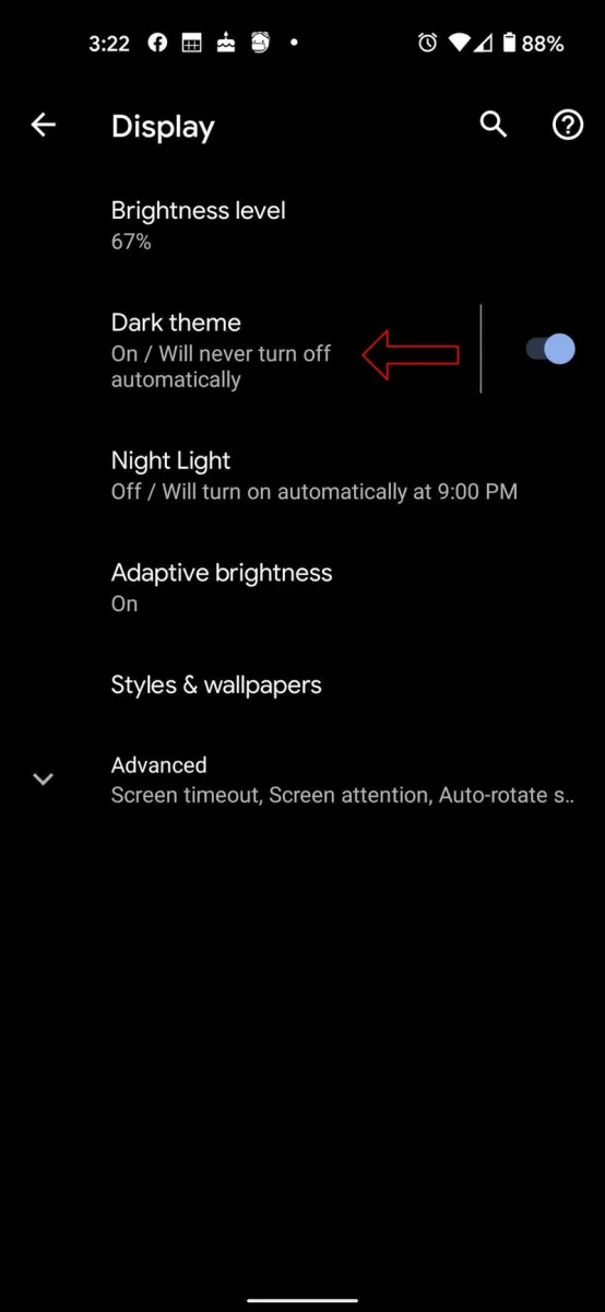 Cách tự động bật chế độ tối theo thời gian trên điện thoại Pixel