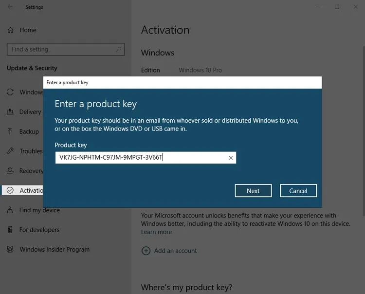 Cách update Product Key Windows 10 mới nhất