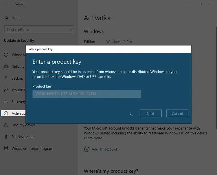 Cách update Product Key Windows 10 mới nhất