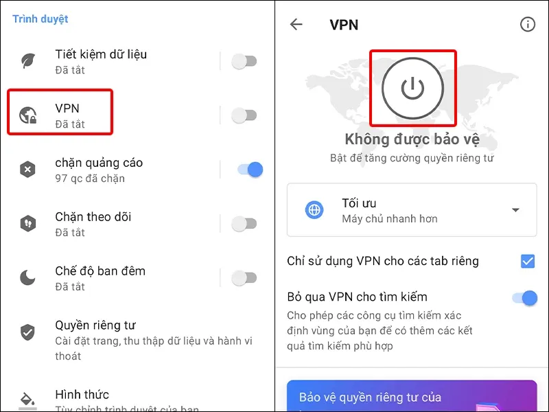 Cách vào các trang web bị chặn ở Việt Nam bằng VPN trên trình duyệt Opera