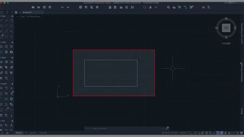 Cách vẽ hình chữ nhật trong CAD chuẩn xác bằng lệnh Rectang