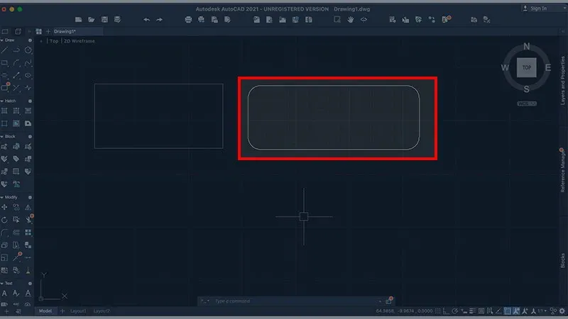 Cách vẽ hình chữ nhật trong CAD chuẩn xác bằng lệnh Rectang