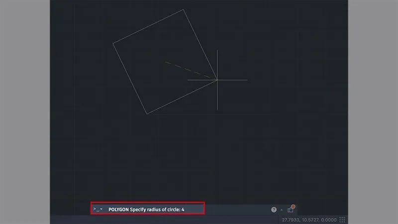 Cách vẽ hình vuông trong CAD bằng lệnh Polygon chuẩn xác nhất 2023